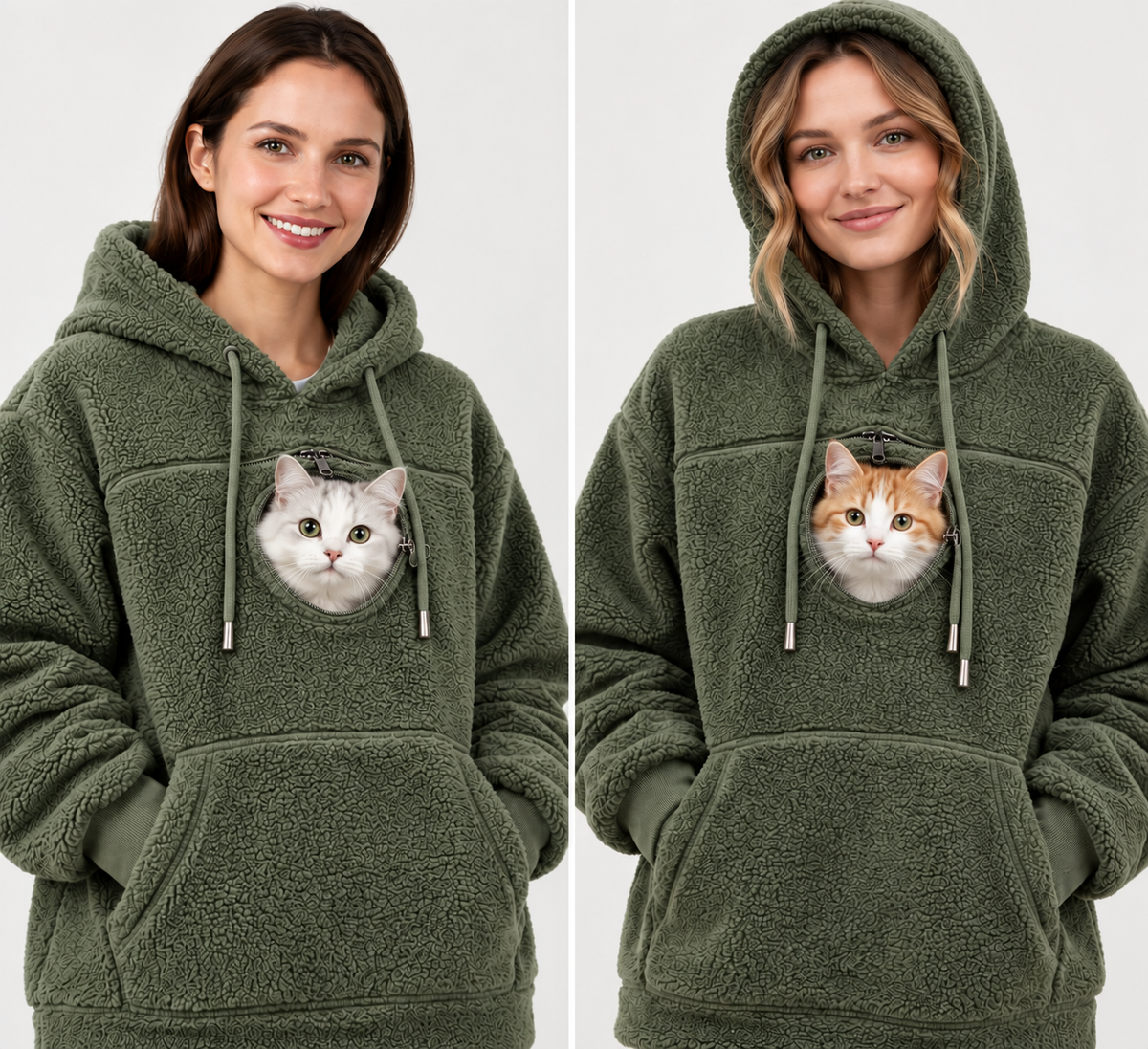Catspheres™ Kanguru cepli evcil hayvan sweatshirti