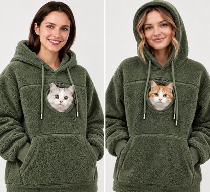 Catspheres™ Kanguru cepli evcil hayvan sweatshirti