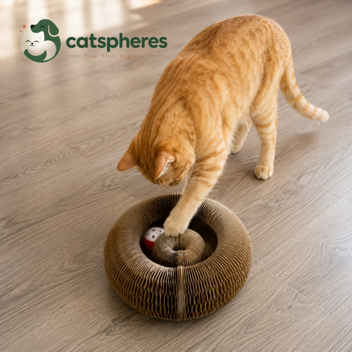 Catspheres akıllı tırmalama oyun yatağı